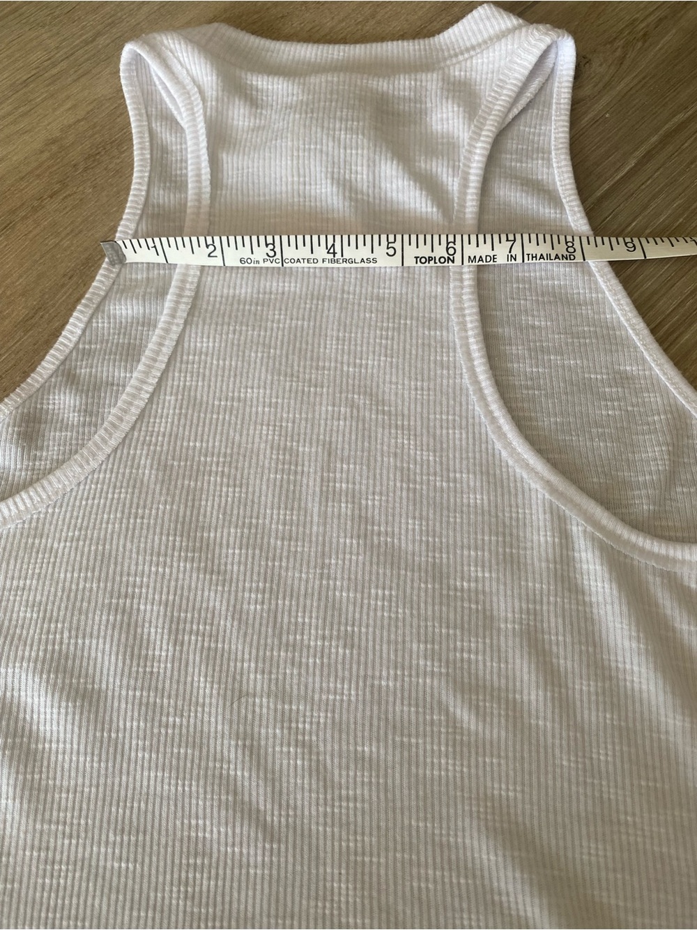 Free People Size Small White Ribbed Racerback Swing Tank - Picture 7 of 7
